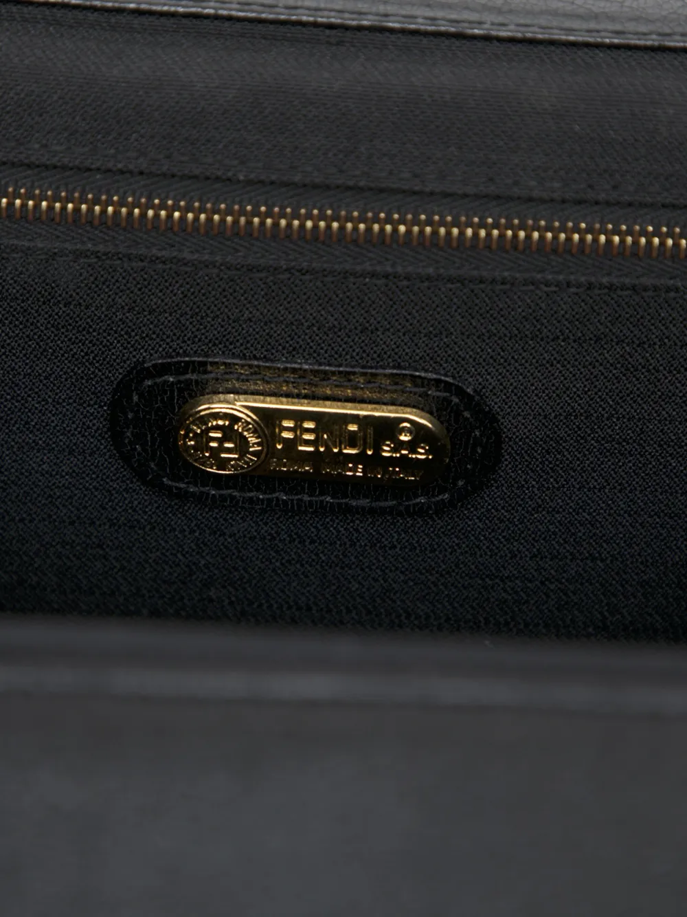Pre-owned Fendi 20th Century Velvet Push Lock Box Satchel In Black