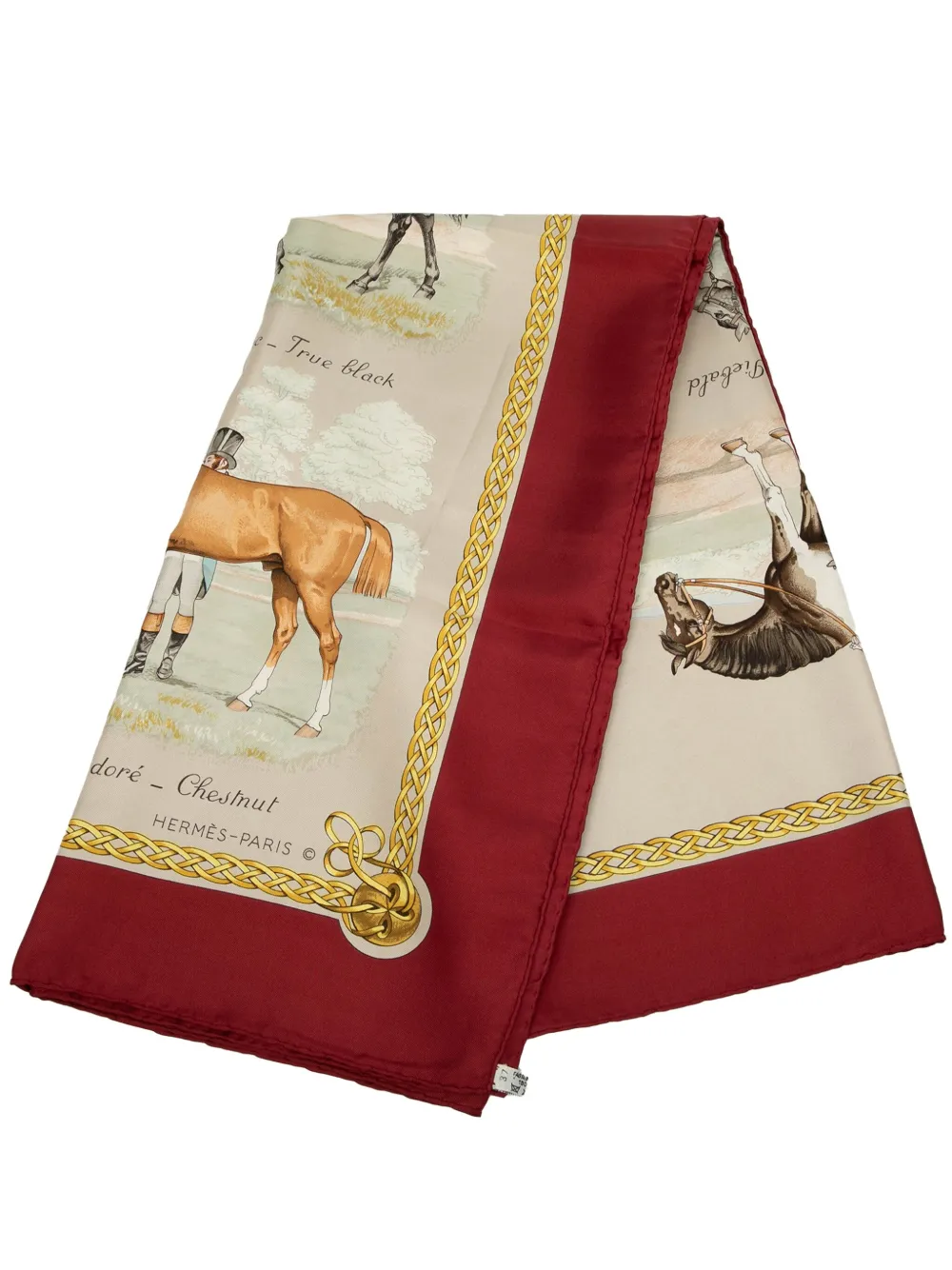 Pre-owned Hermes 2000-2025 Les Robes Silk Scarf Scarves In Brown