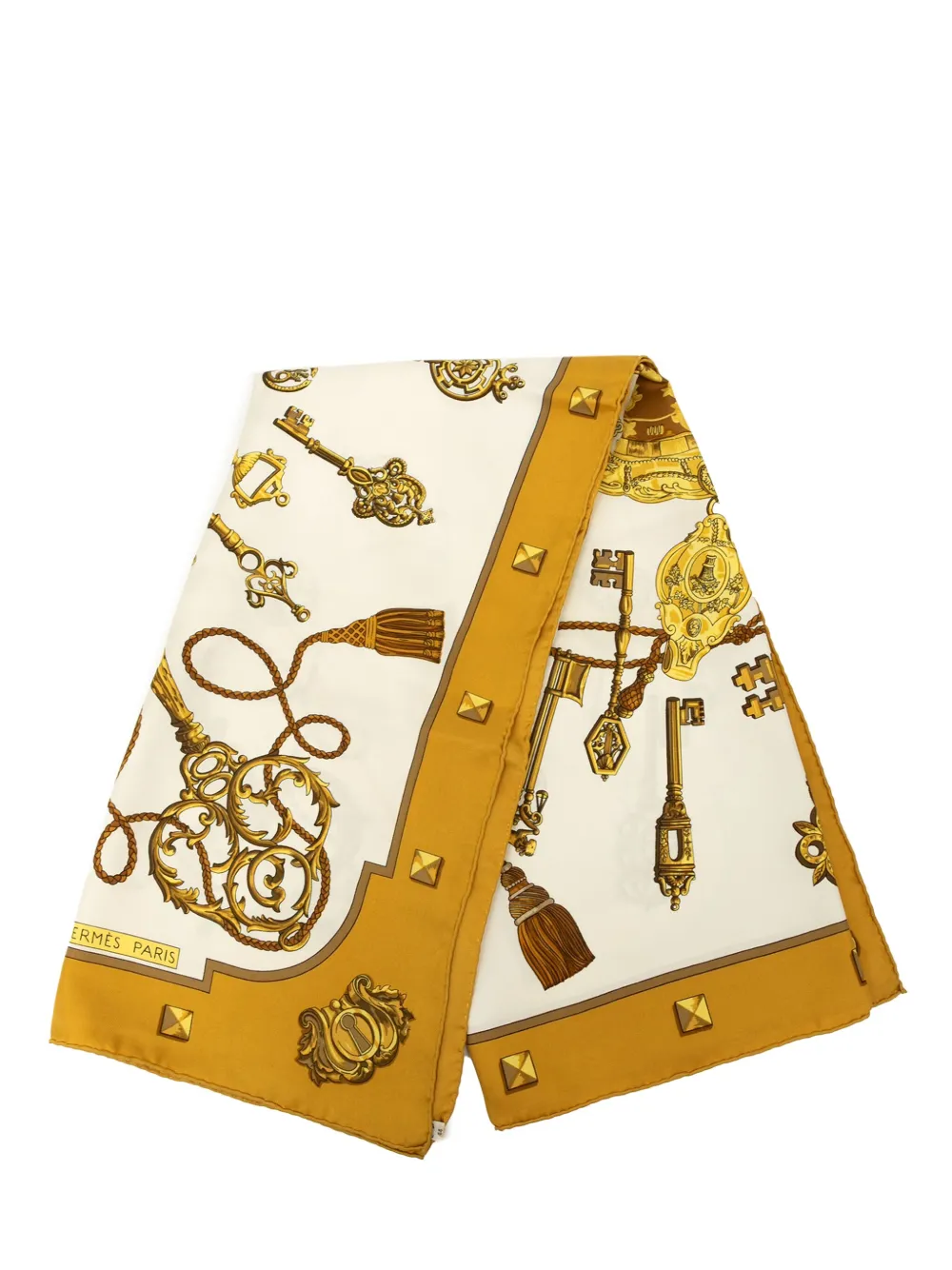 Hermès Pre-Owned mascada Keys Les Cles de seda 1986-1998 | blanco | Image 1