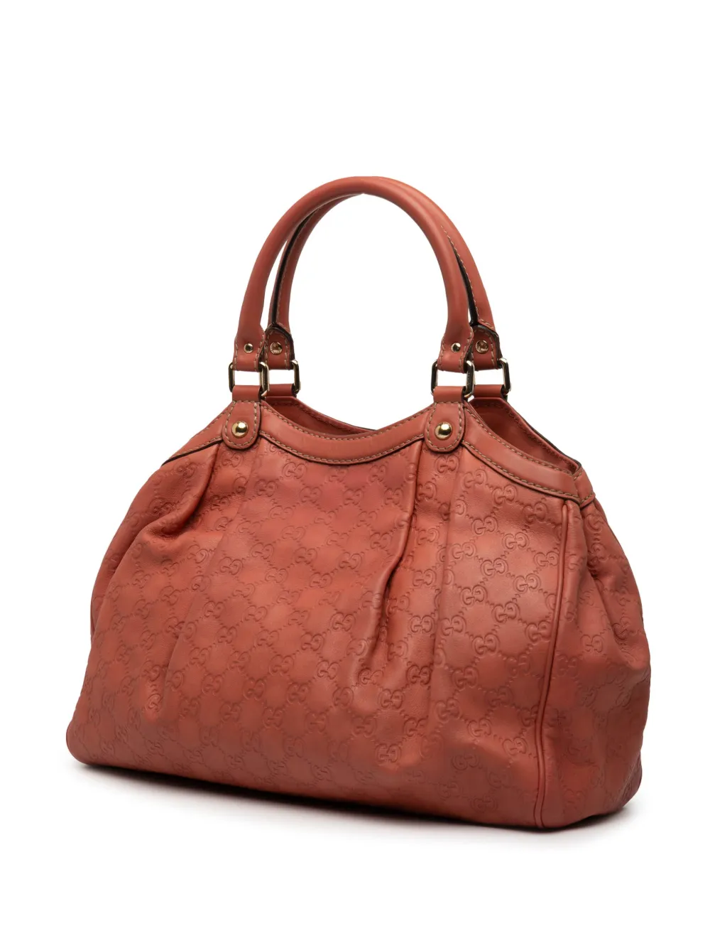 Pre-owned Gucci 2000-2015 Medium Ssima Sukey Tote Bag In Red