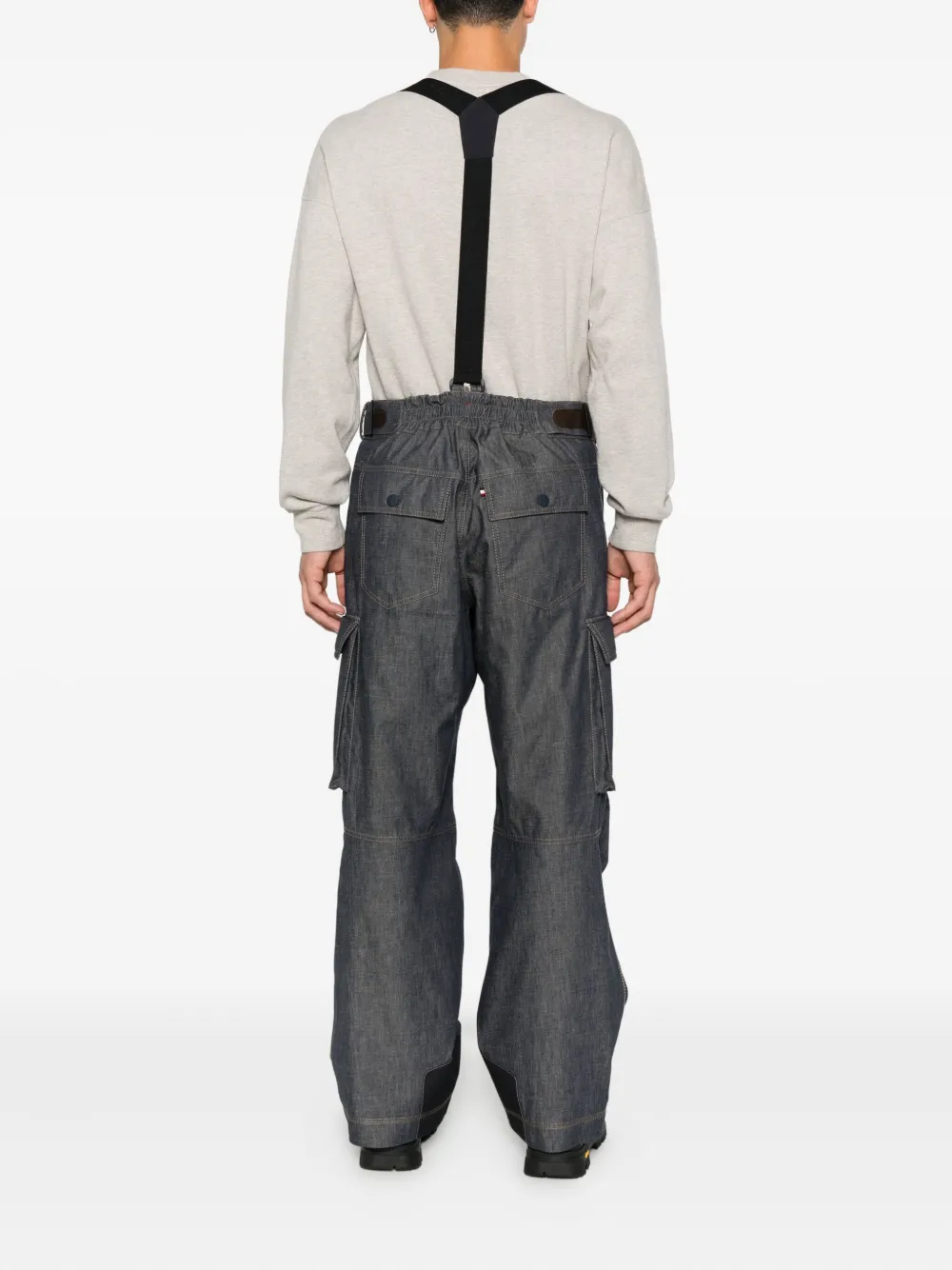 Moncler Grenoble Gewatteerde denim skibroek Blauw