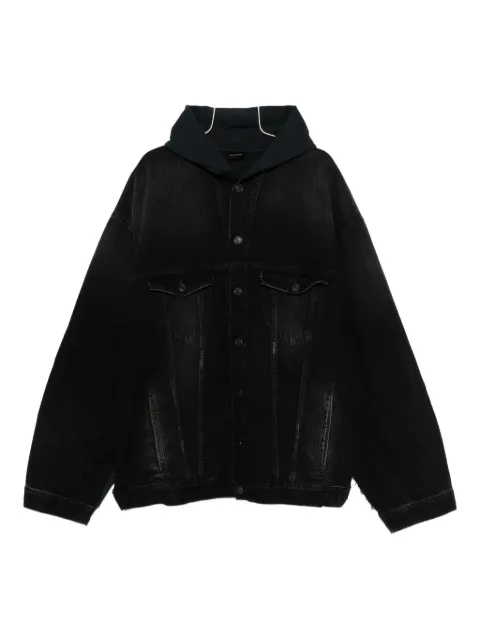 Balenciaga logo-embroidered hooded jacket