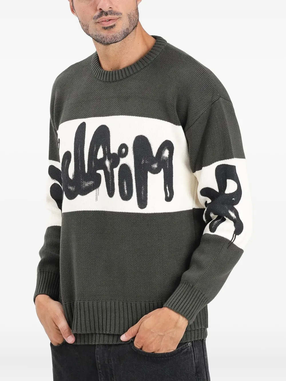 DISCLAIMER crew-neck sweater - Groen