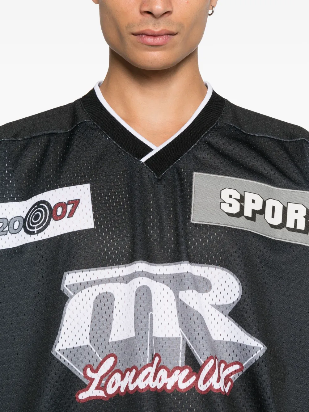 Martine Rose Hockey T-shirt Zwart