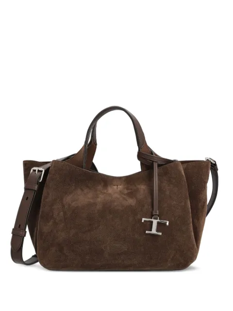 Tod's medium suede logo tote bag