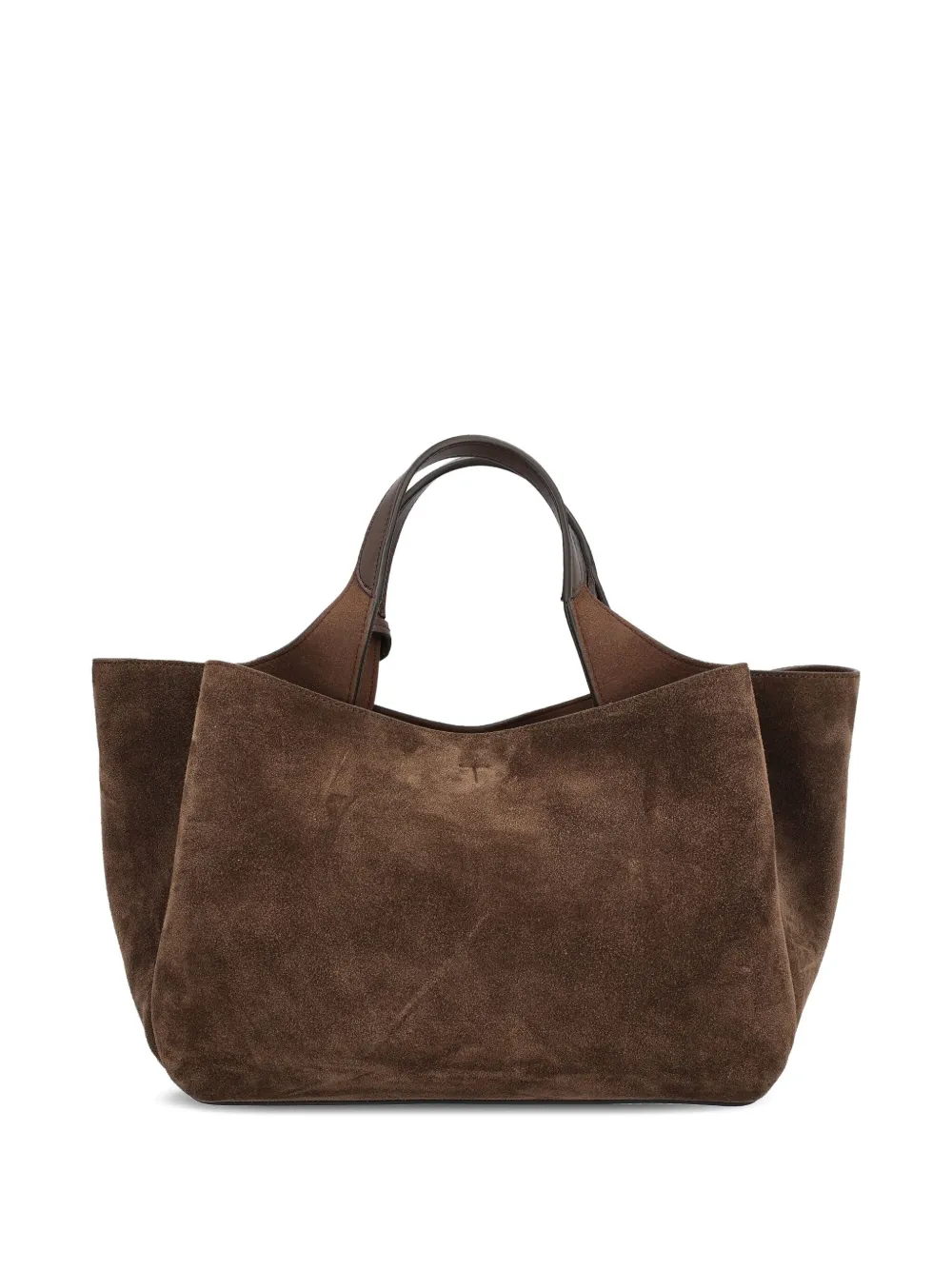 Tod's medium suede logo tote bag - Bruin
