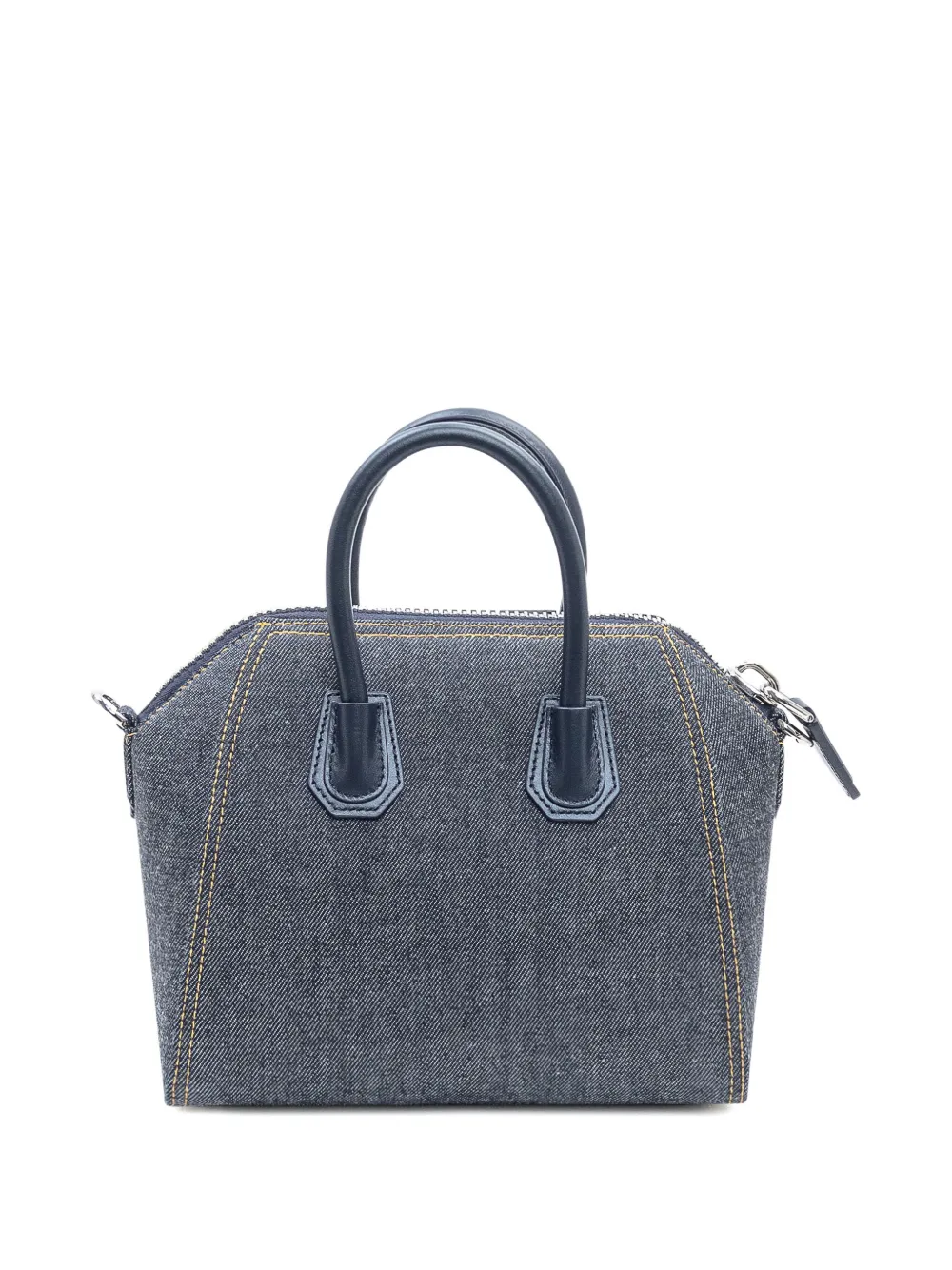 Givenchy Mini Antigona Denim Tote Bag In Blue