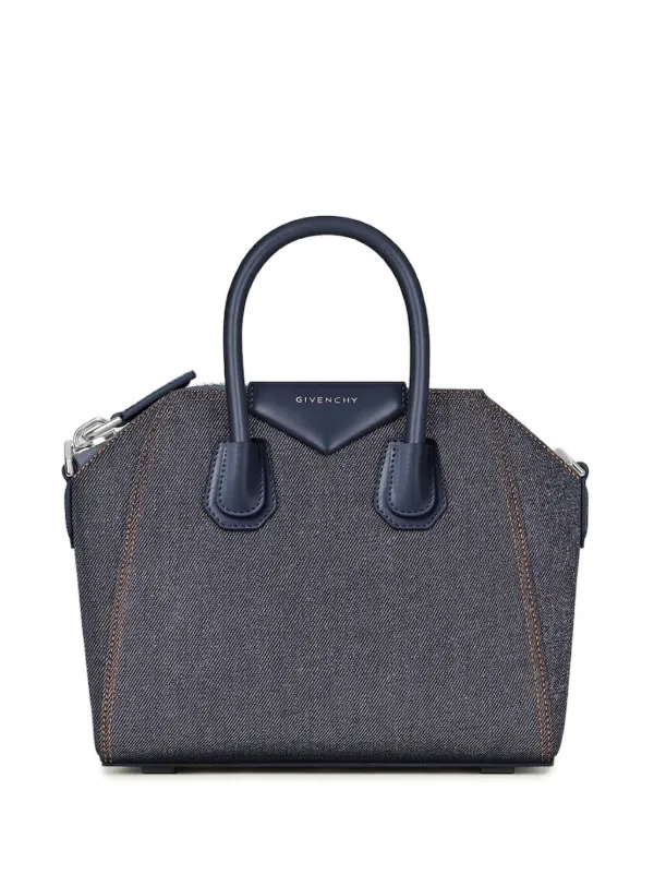 Givenchy Mini Antigona Bag in Denim in Blue