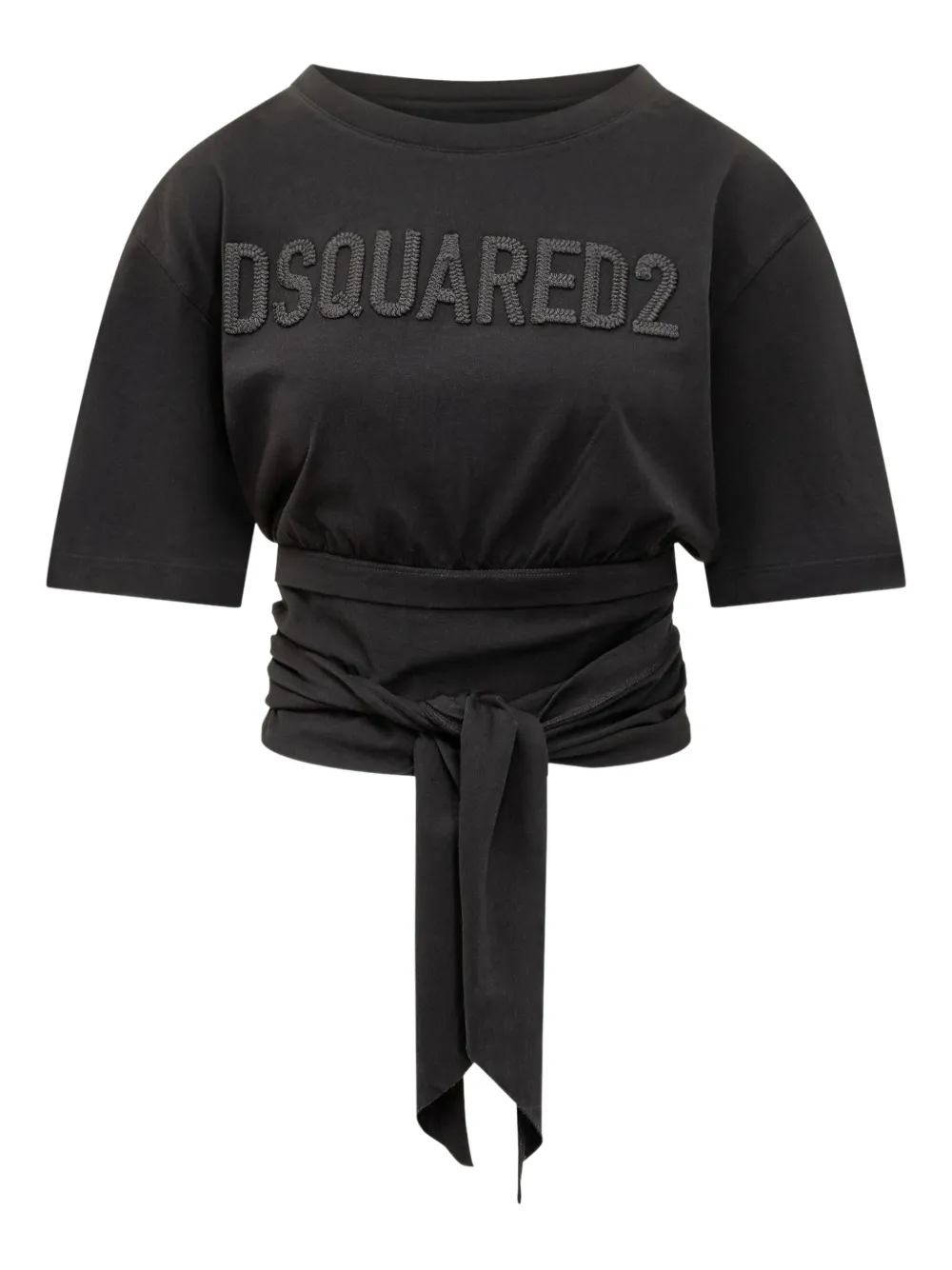 DSQUARED2 playera con cierre de lazo y detalle del logo | negro | Image 1