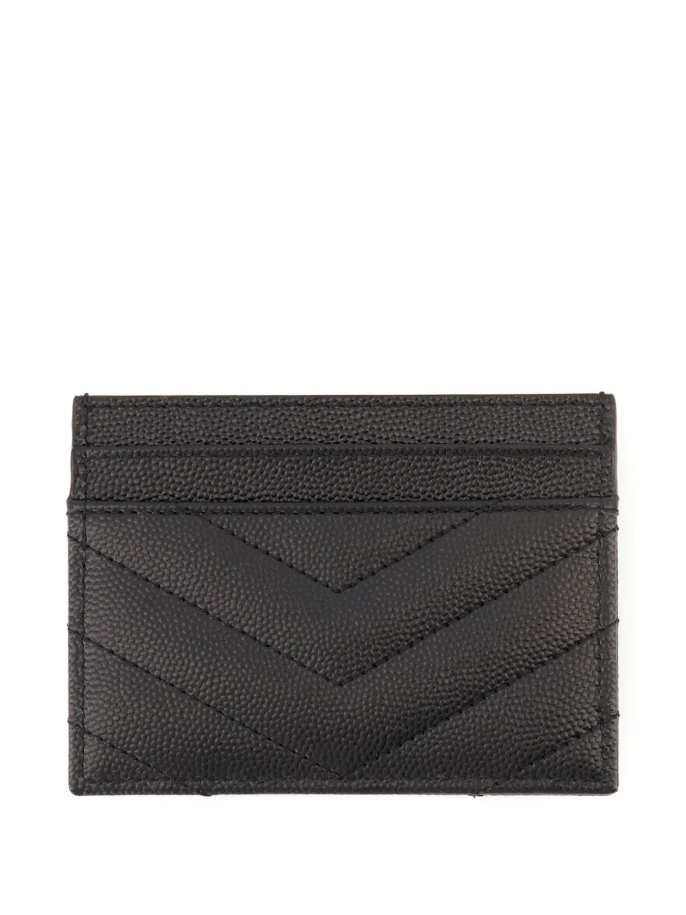 Saint Laurent Cassandre pasjeshouder met logo - Zwart