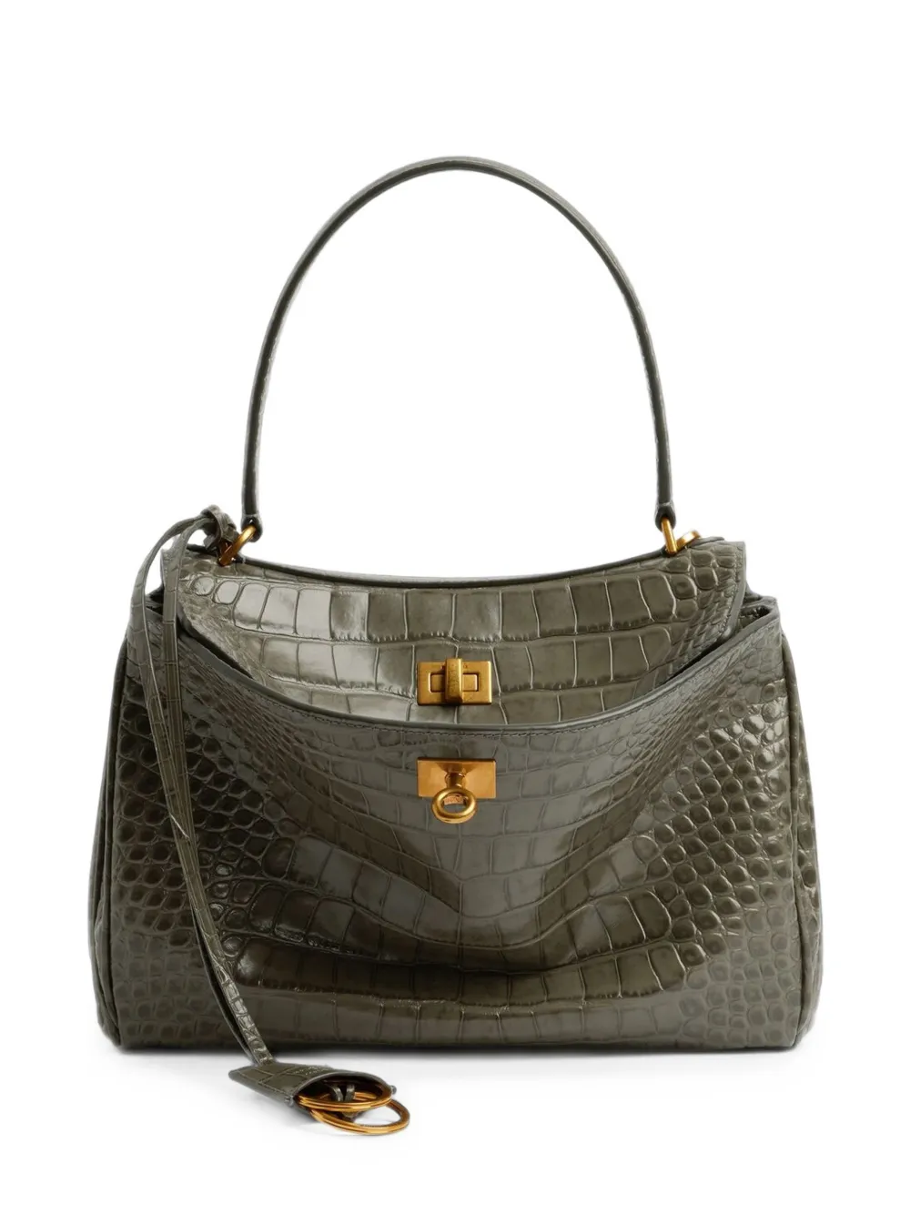 Balenciaga small Rodeo croc-effect leather tote bag