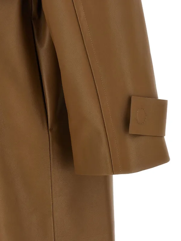 FENDI ロゴエンボス トレンチコート | ブラウン | FARFETCH JP