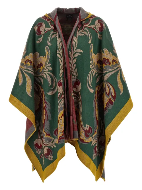ETRO capa con capucha y motivo floral