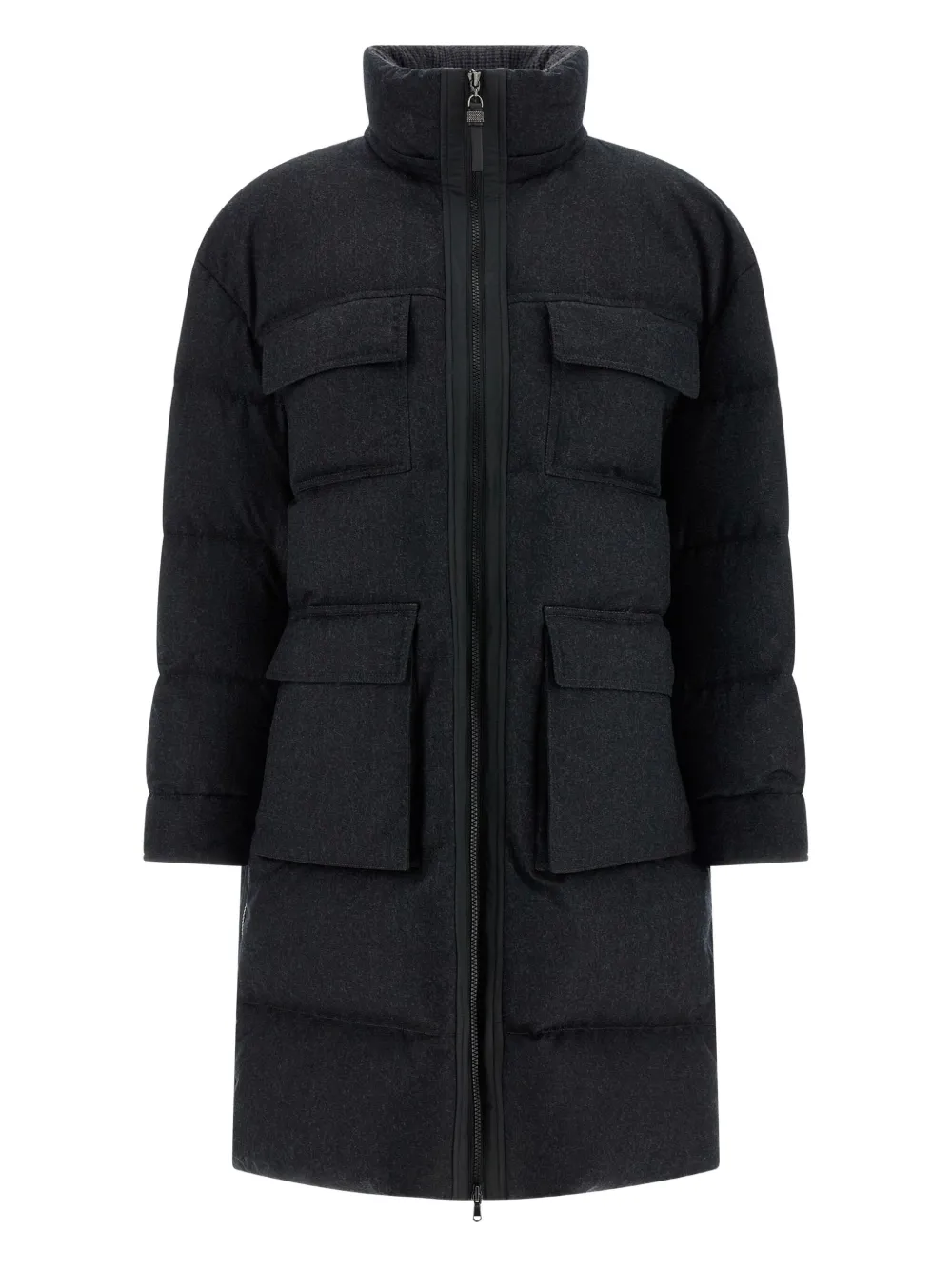 Brunello Cucinelli chamarra capitonada con cierre | gris | Image 1