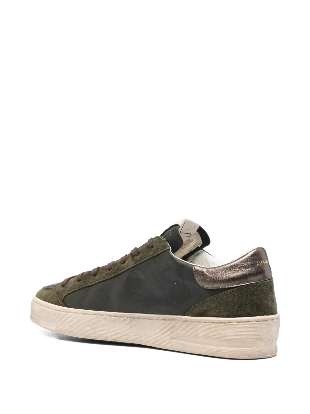 Ama Brand Sneakers met sterdetail en veters Groen