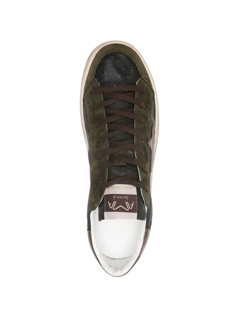 Ama Brand Sneakers met sterdetail en veters Groen