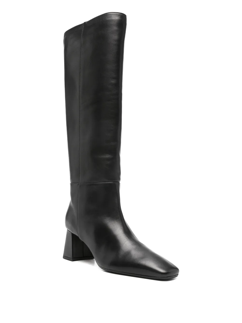 Fabio Rusconi square-toe heeled knee-high boots Zwart