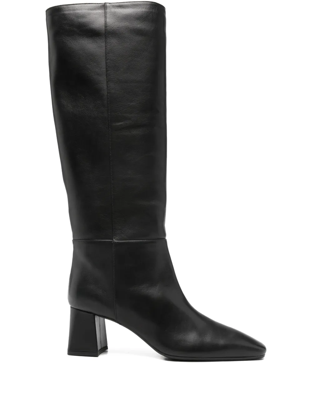 Fabio Rusconi square-toe heeled knee-high boots Zwart