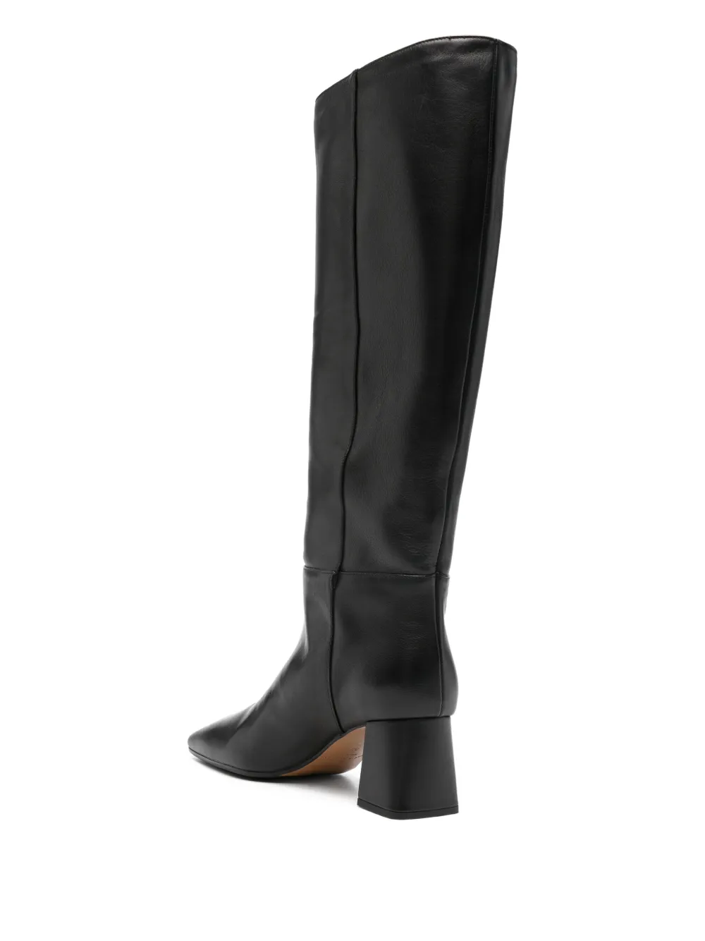 Fabio Rusconi square-toe heeled knee-high boots Zwart