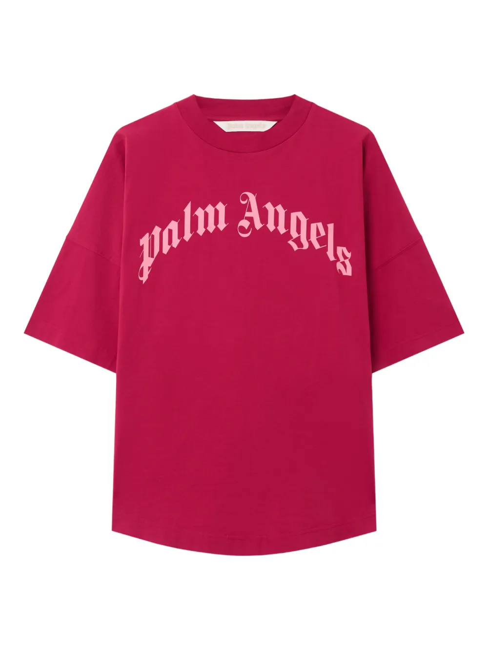 Palm Angels Curved-logo Over T-shirt In Multi