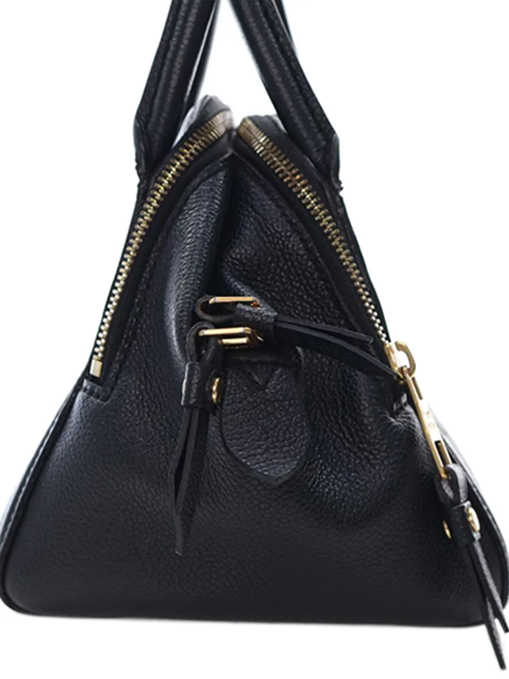 Pre-owned Louis Vuitton 2014 Monogram Empreinte Marais Bb Handbag In Black