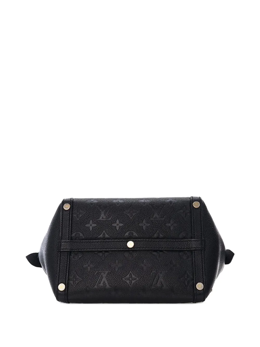 Pre-owned Louis Vuitton 2014 Monogram Empreinte Marais Bb Handbag In Black