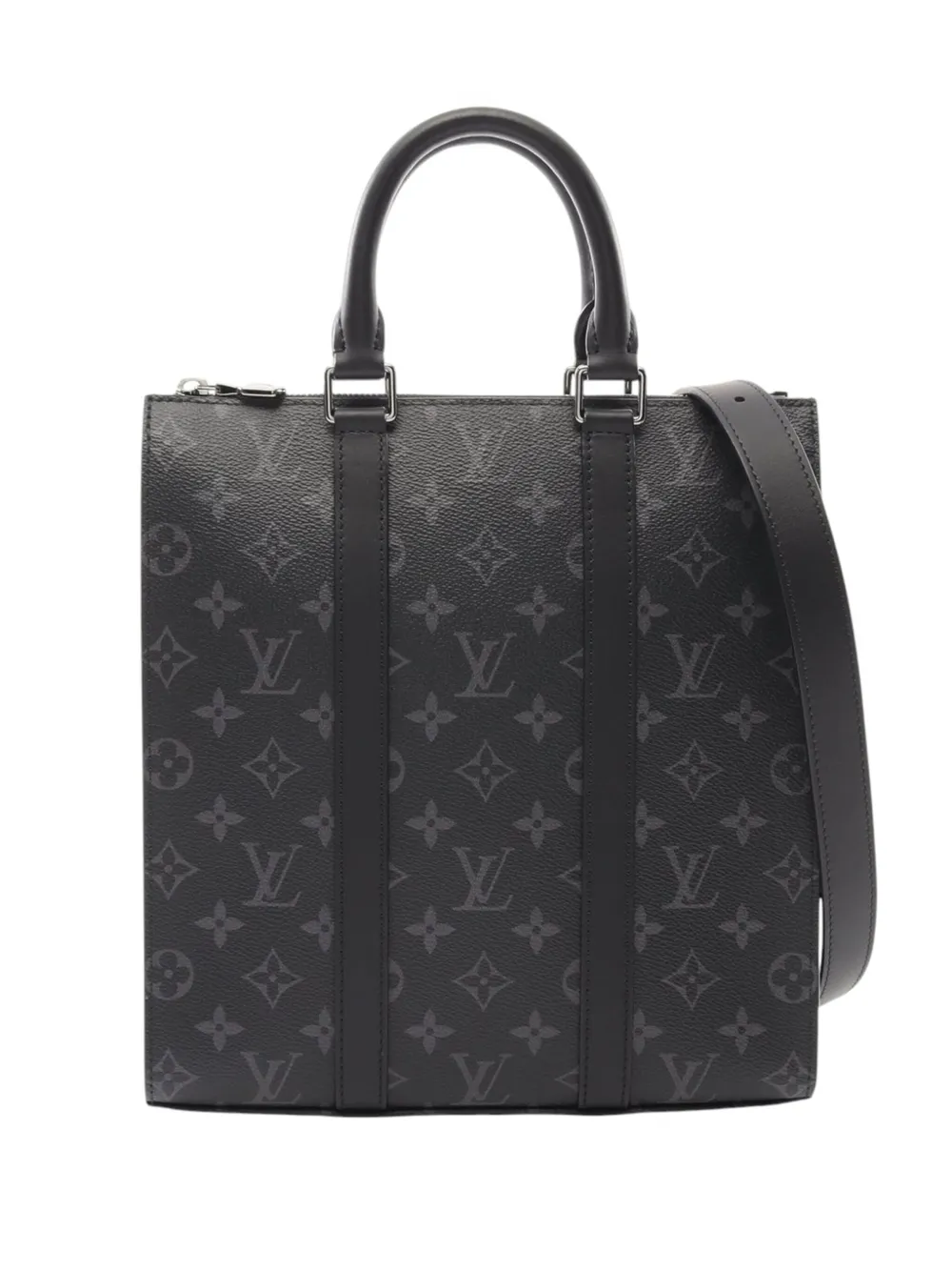 Louis Vuitton Pre-Owned 2021-2025 Monogram Eclipse Sac Plat satchel | Black | Image 1