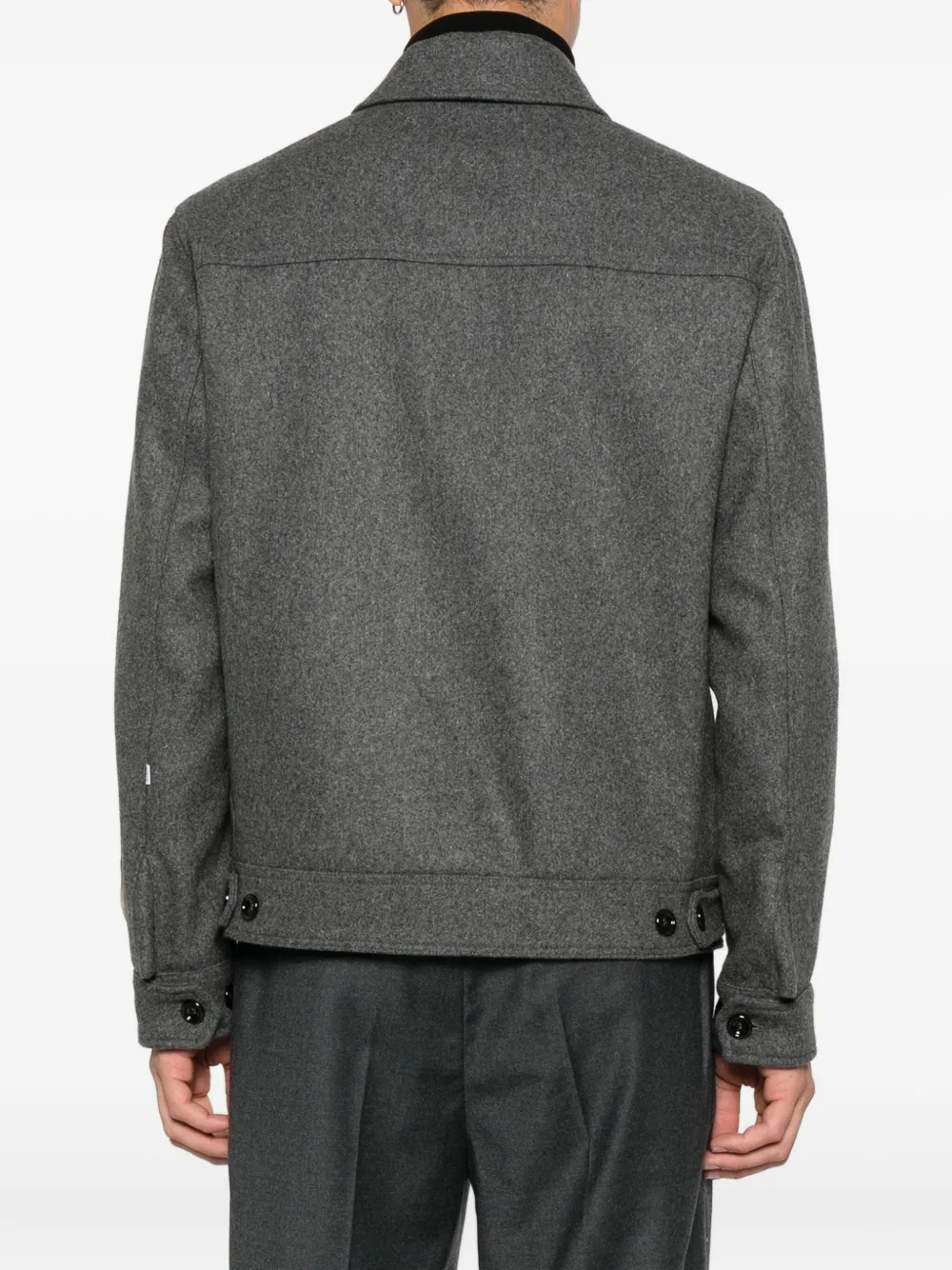New York Resident Collared Overshirt In Gray