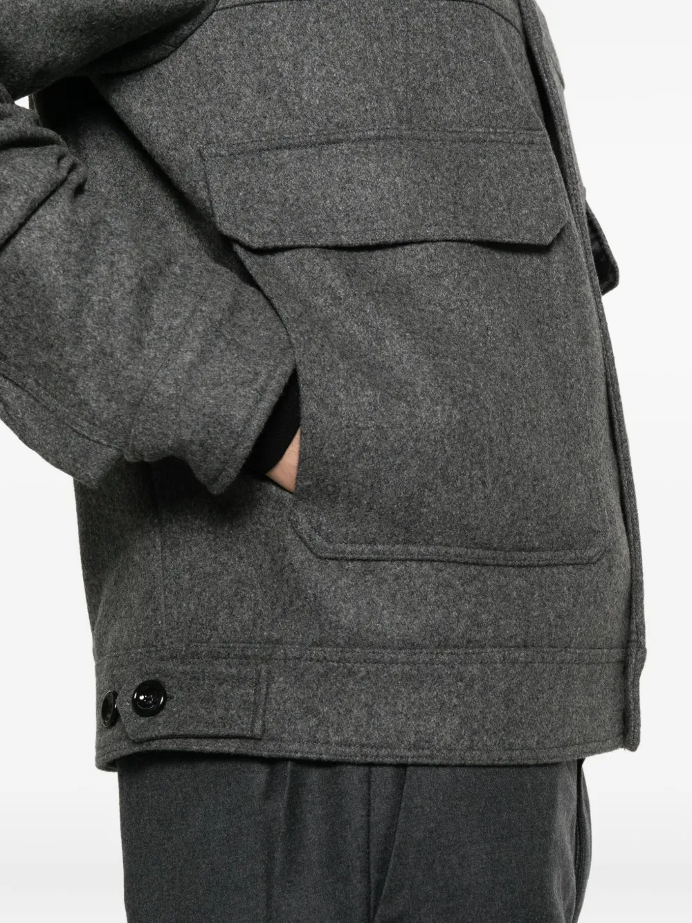 New York Resident Collared Overshirt In Gray