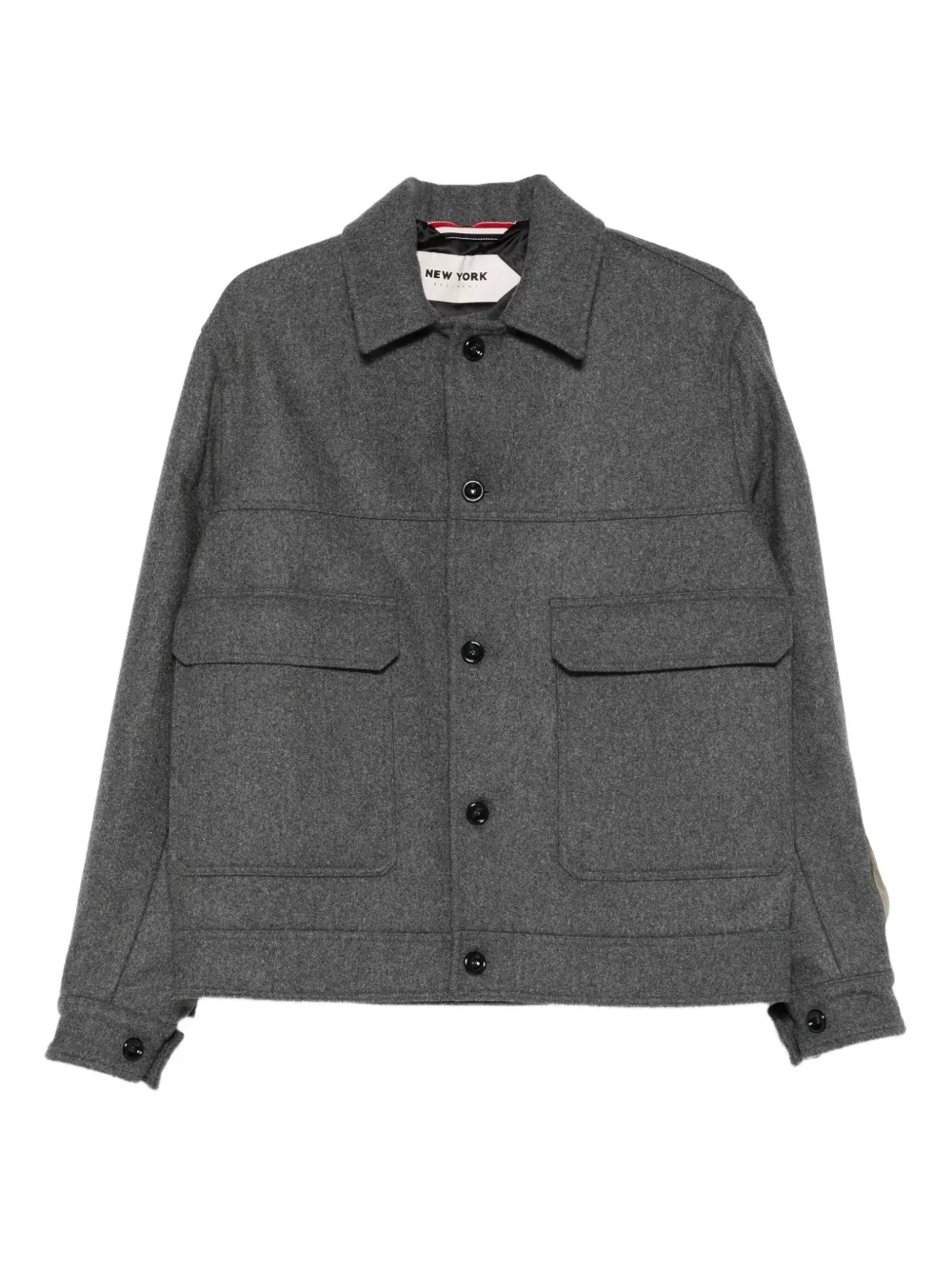 New York Resident collared overshirt | Grey | Image 1