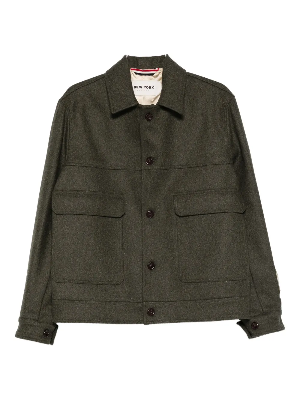 New York Resident collared overshirt | Green | Image 1