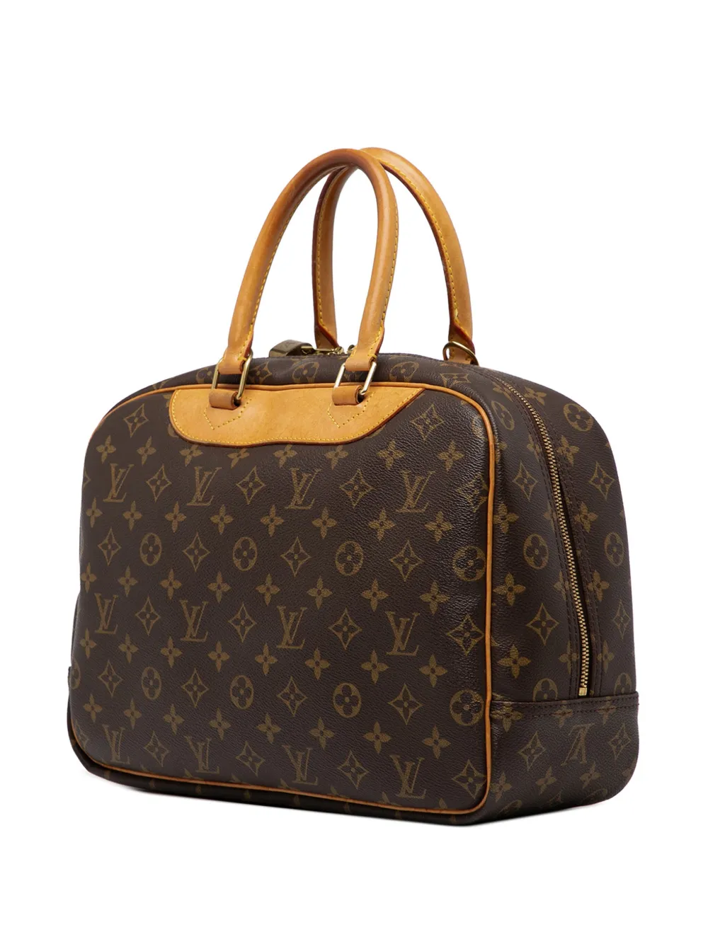 Pre-owned Louis Vuitton 1999 Monogram Deauville Handbag In Brown