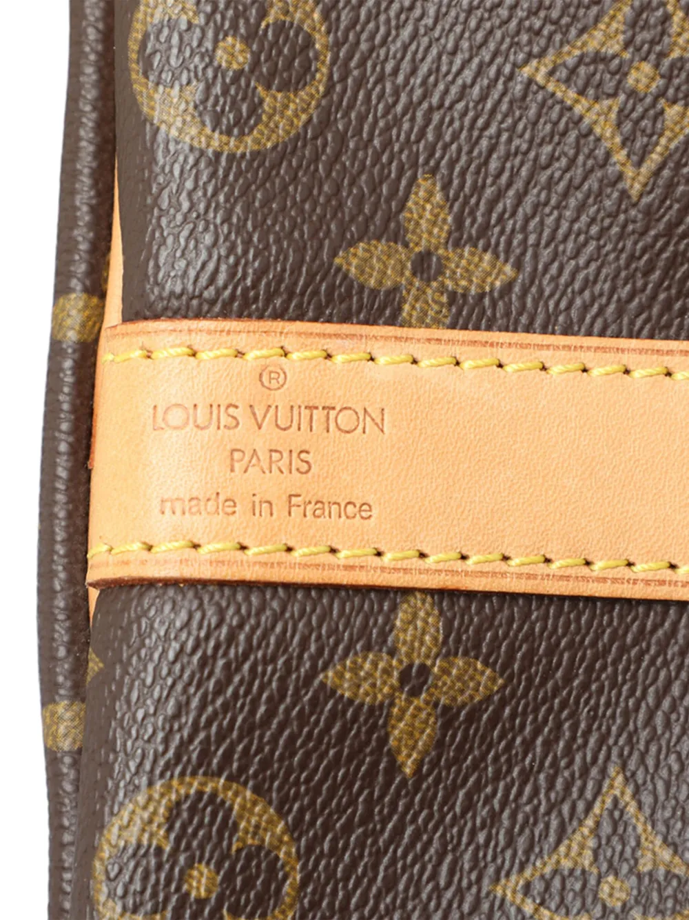 Pre-owned Louis Vuitton 2000 Monogram Keepall Bandouliere 50 Travel Bag In Brown