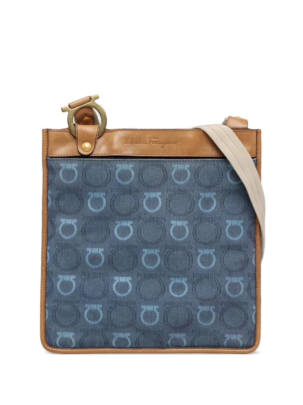 Ferragamo Pre-Owned 2010-2025 Gancini Canvas crossbody bag | Blue | Image 1