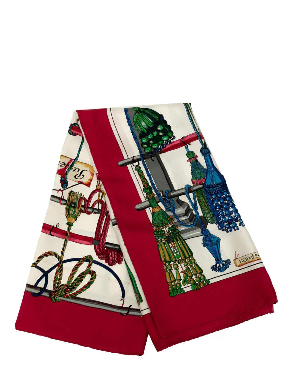 Hermès Pre-Owned 1986-1998 Passementerie Silk Scarf scarves | Red | Image 1