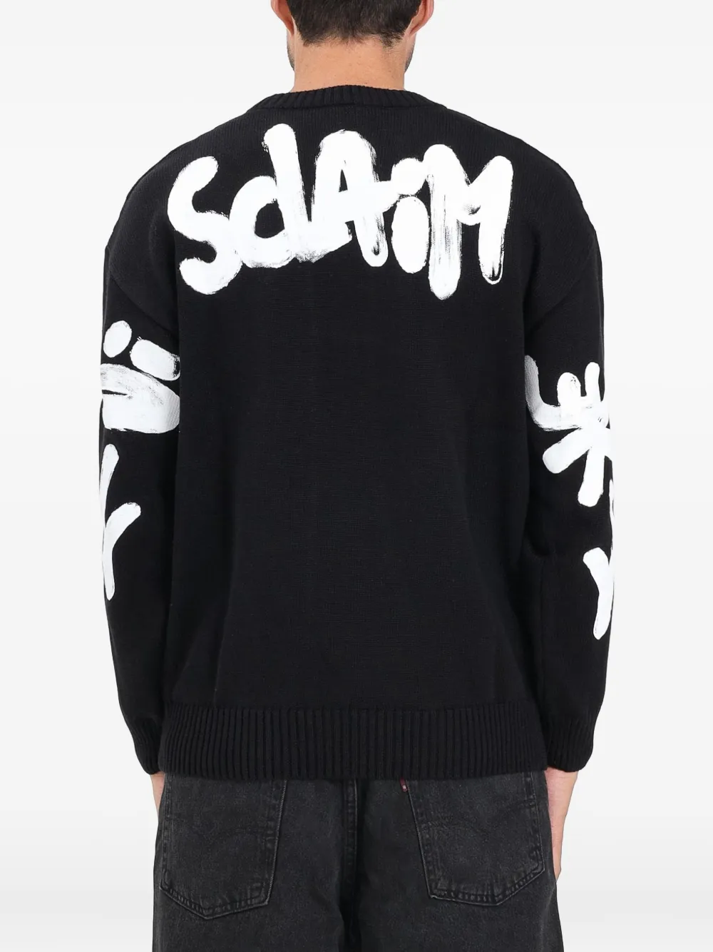 DISCLAIMER crew-neck sweater - Zwart
