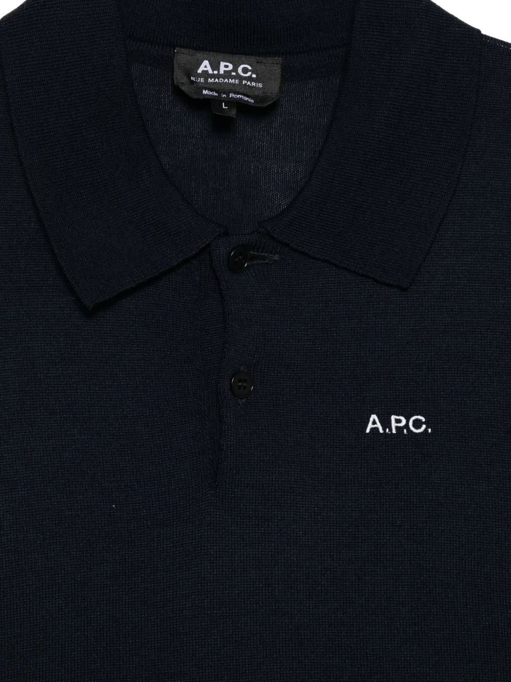 A.P.C. Poloshirt met lange mouwen Blauw