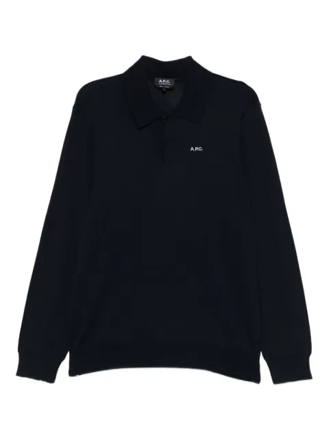 A.P.C. long sleeves polo shirt