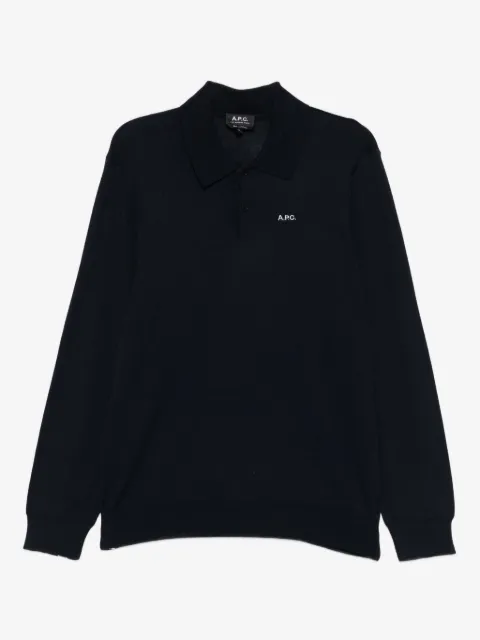 A.P.C. long sleeves polo shirt