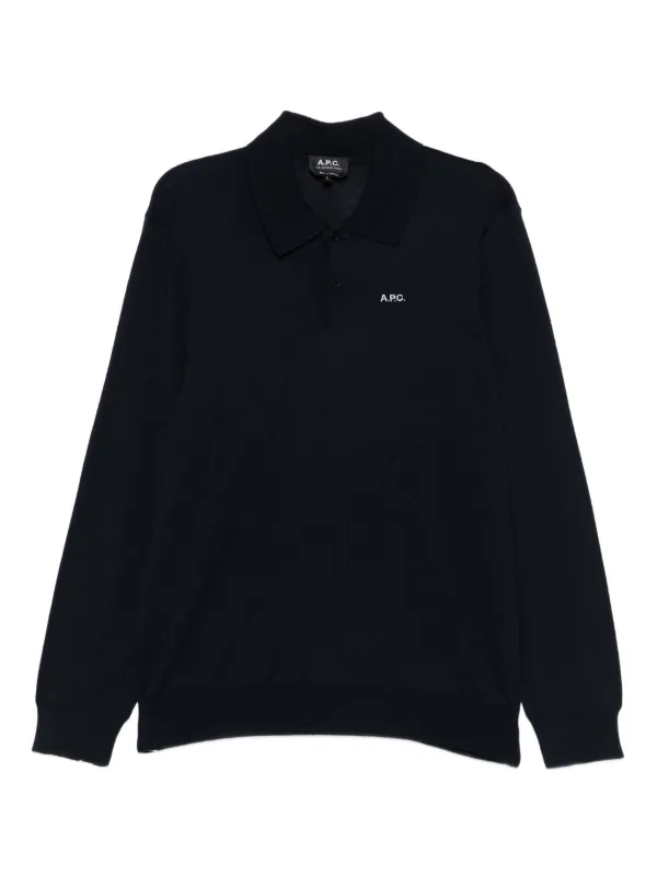 A.P.C. ロングスリーブ ポロシャツ | ブルー | FARFETCH JP