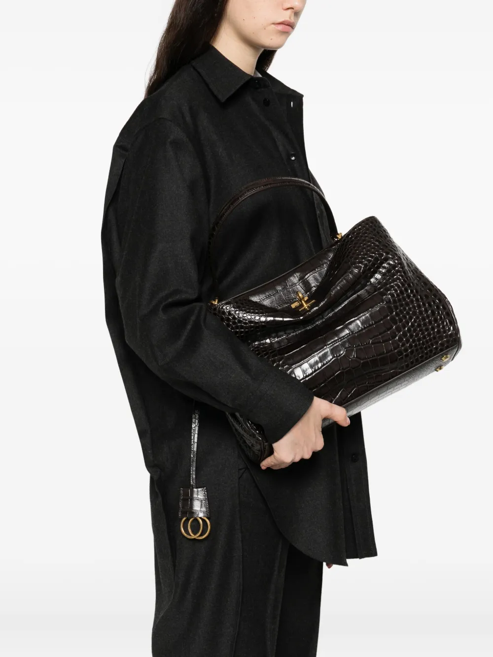 Balenciaga Medium Rode shopper - Bruin
