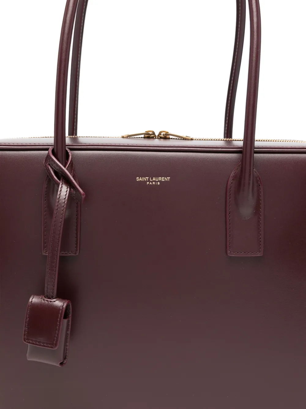 Saint Laurent Grape Leather Sac De Jour Handbag In Red