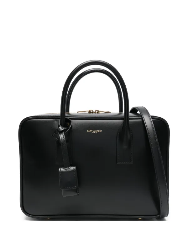 Saint Laurent レザー トートバッグ | ブラック | FARFETCH JP