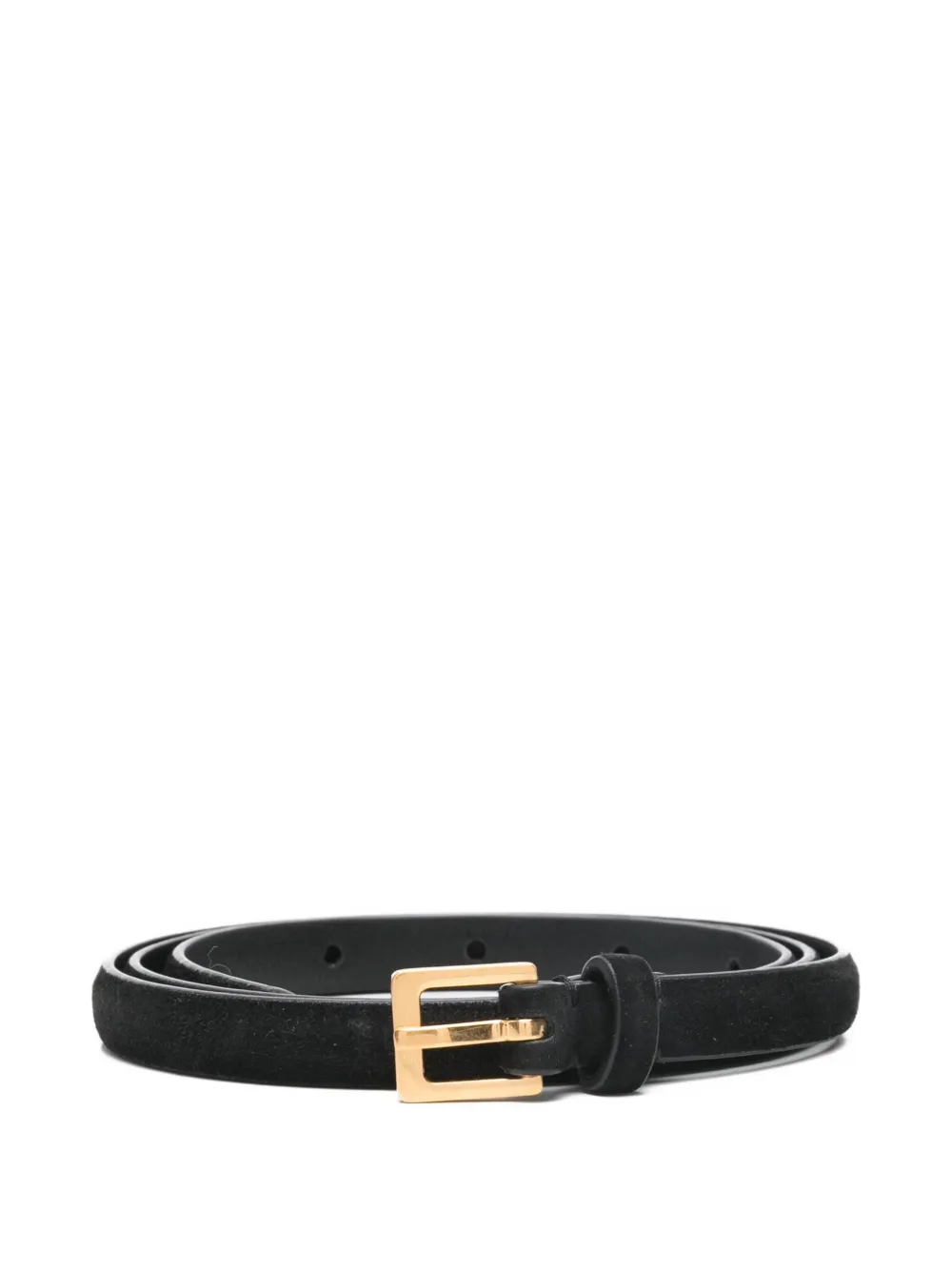 The Row City Suede Belt In Black