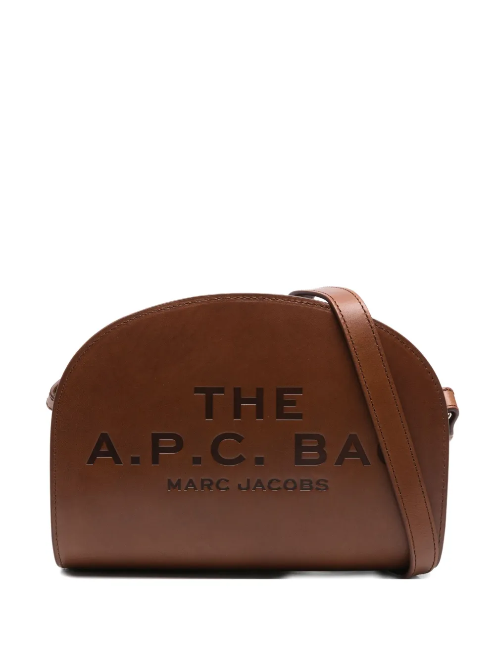 Apc Embossed Satchel In Brown