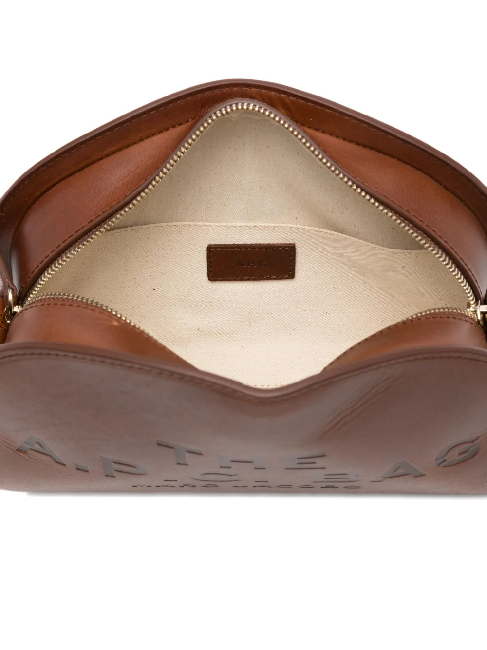 Apc Embossed Satchel In Brown