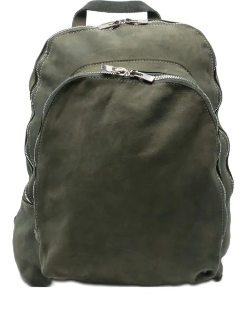 Guidi zipped suede backpack