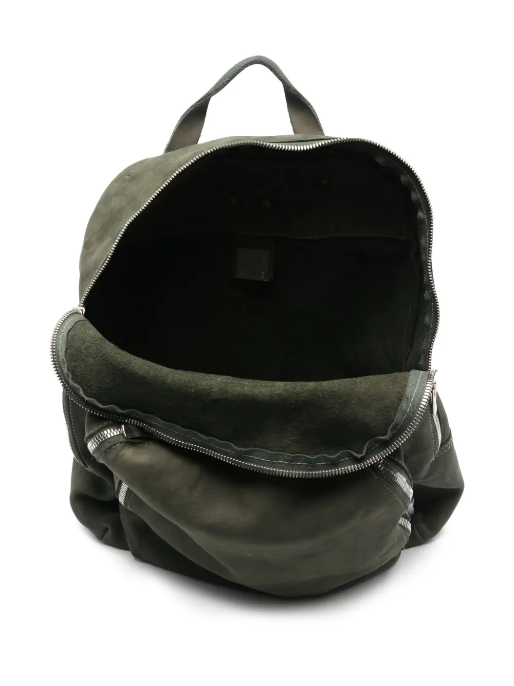 Guidi Suède rugzak met rits Groen
