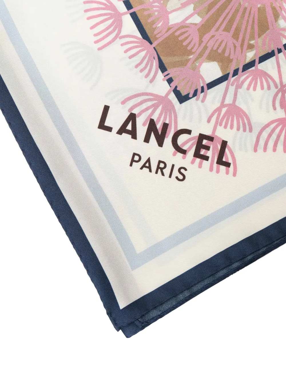 Lancel floral-print scarf - Beige