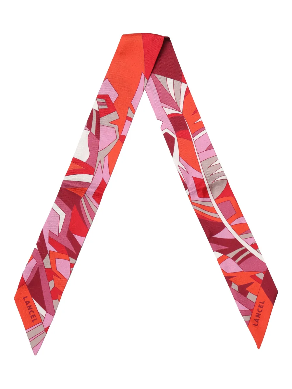 Lancel Arabesque Silk Headband In Red